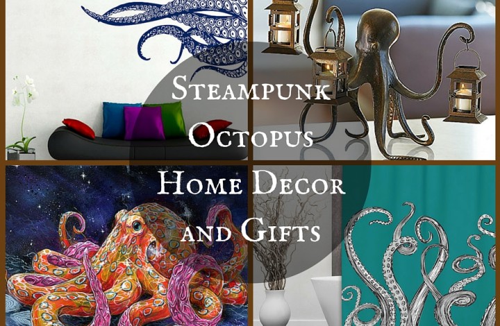 Steampunk Octopus Home Decor and Gifts