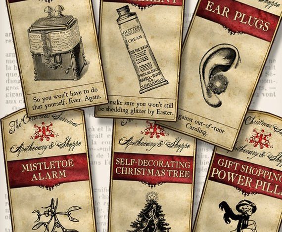 Victorian Steampunk Christmas Printables from Vectoria Designs