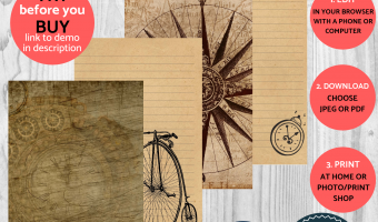 Printable Journal Kits and Papers from Coffee and Teas