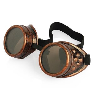 New Sell Vintage Steampunk Goggles Glasses Welding Cyber Punk Gothic (Copper)