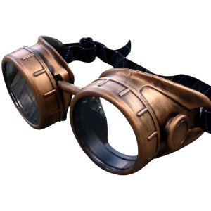 Steampunk Victorian Goggles Glasses D gold clear