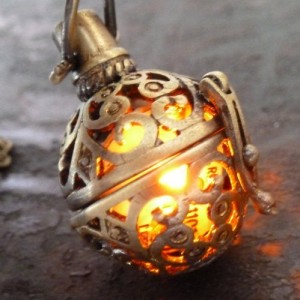 Steampunk fire necklace