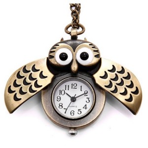 Vintage Retro Owl Bronze Steampunk Necklace