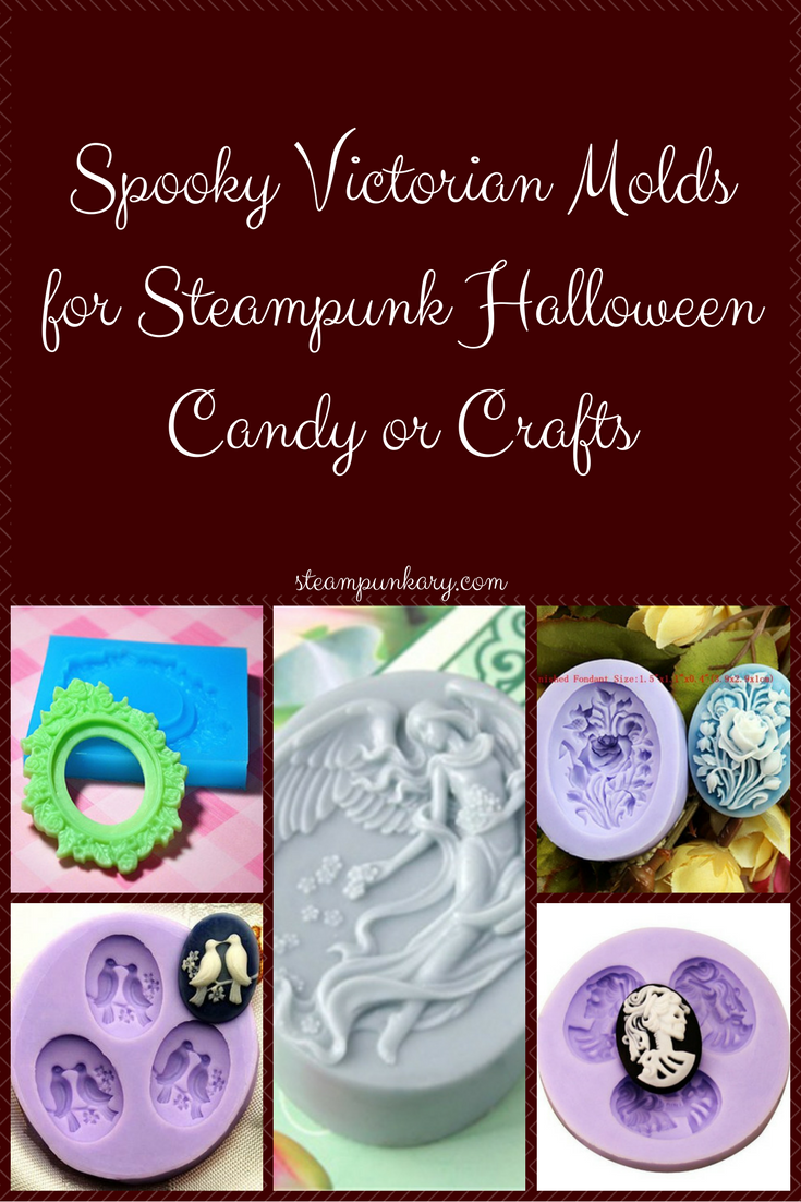 Spooky Victorian Molds for Steampunk Halloween Candy or Crafts