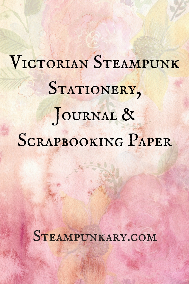 Victorian Steampunk Stationery Journal and Scrapbooking Paper