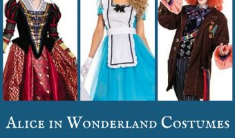 Alice in Wonderland Character Costumes Mad Hatter March Hare White Rabbit & Queens