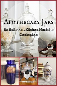 Apothecary Jars for Bathroom, Kitchen, Mantel or Centerpiece