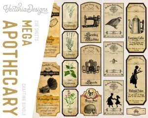 Printable Vintage Apothecary Labels for Halloween Year Round