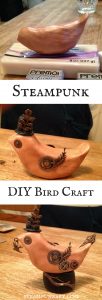 DIY Steampunk Sculpey Polymer Clay Bird Sculpture Craft