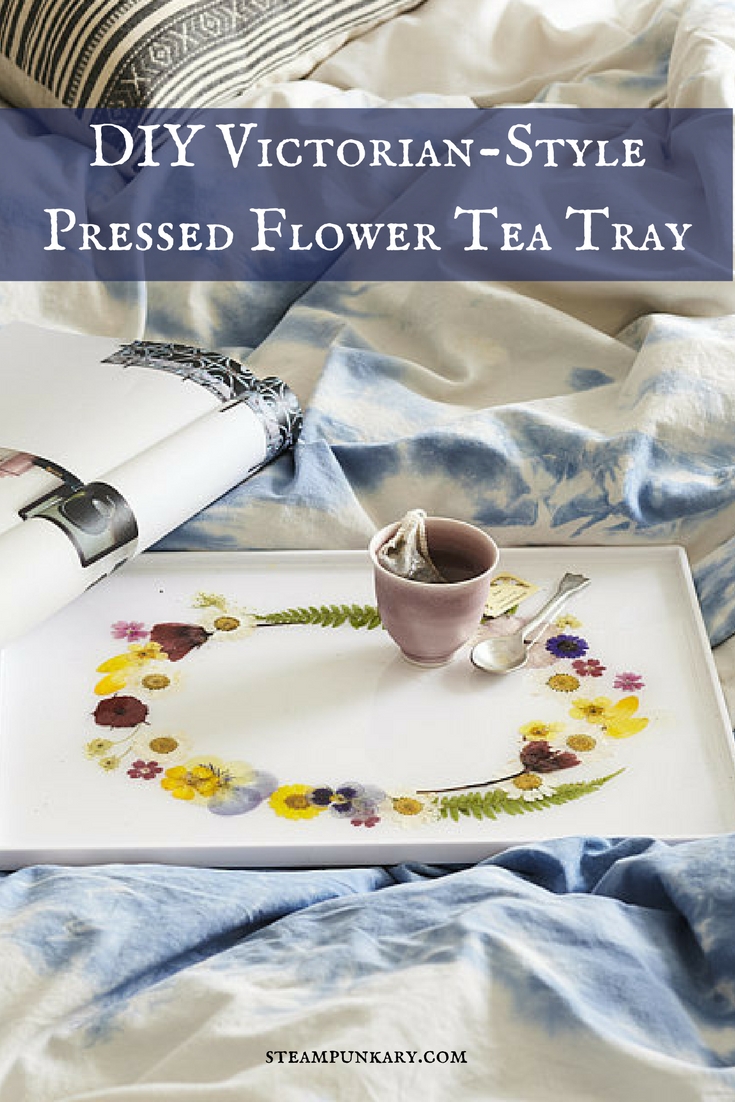 DIY Victorian-Style Pressed Flower Tea Tray