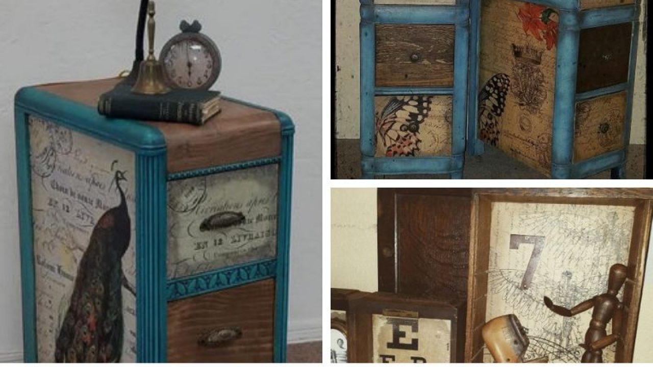 Diy Vintage Decoupage Sheets For Upcycling Furniture Steampunkary