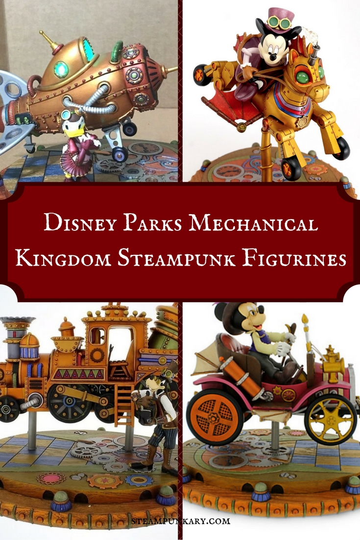 Disney Parks Mechanical Kingdom Steampunk Figurines