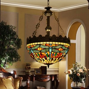 Dragonfly Tiffany Style Hanging Lamp