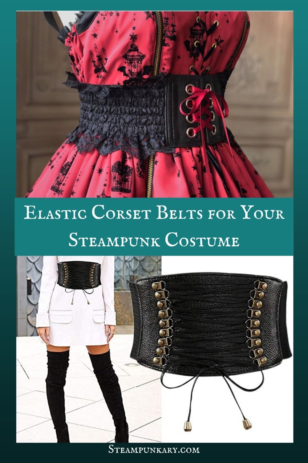 Patterns of Time Steampunk Victorian Era Corset Belt by Forum