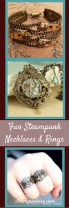 Fun Steampunk Necklaces & Rings