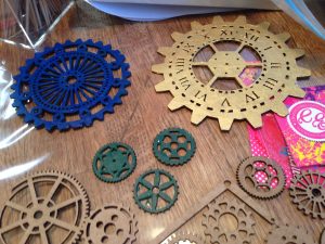 Gears Painted Before Gluing
