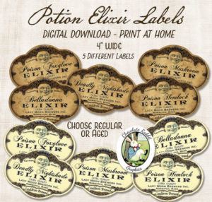 Printable Steampunk Apothecary Labels