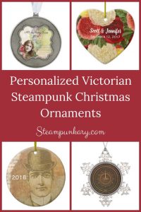 Personalized Victorian Steampunk Christmas Ornaments