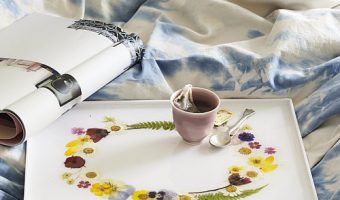 DIY Victorian-Style Pressed Flower Tea Tray