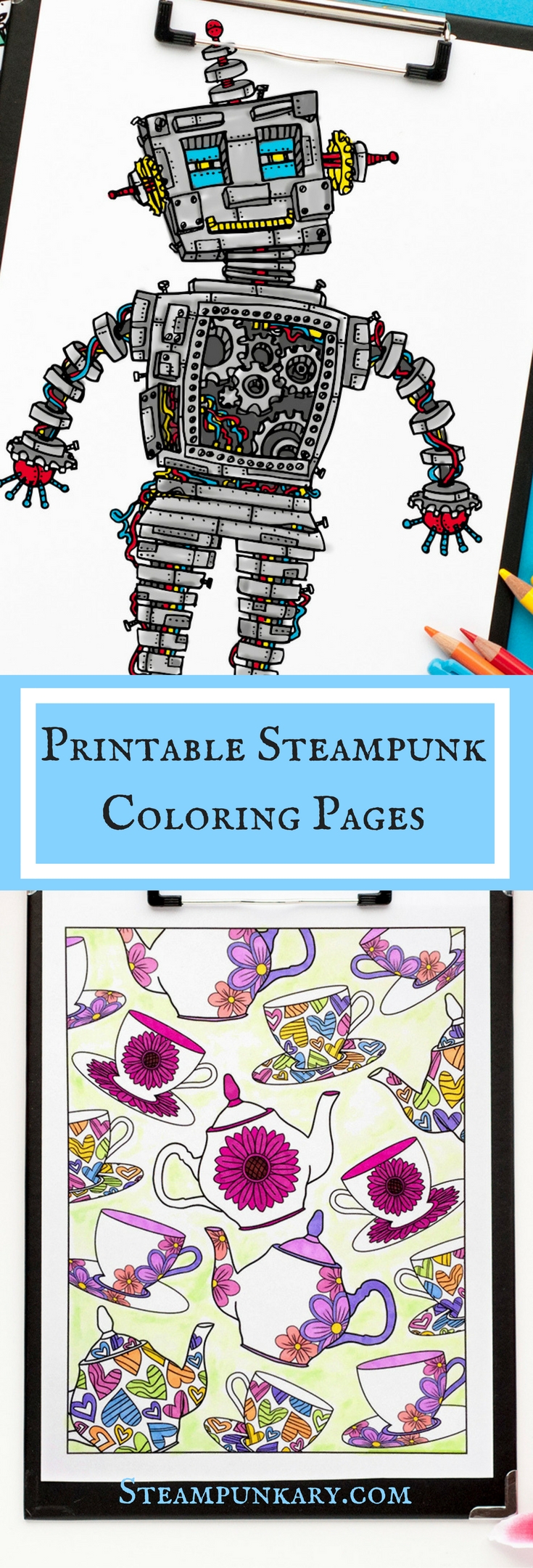 Printable Steampunk Coloring Pages