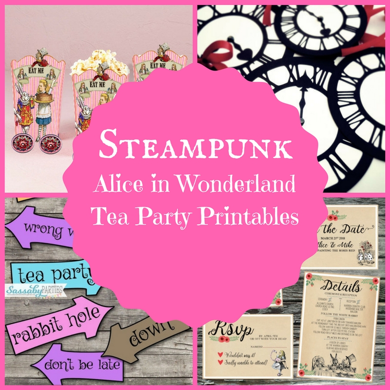 Alice In Wonderland Birthday Party  Tons of free printables and ideas!