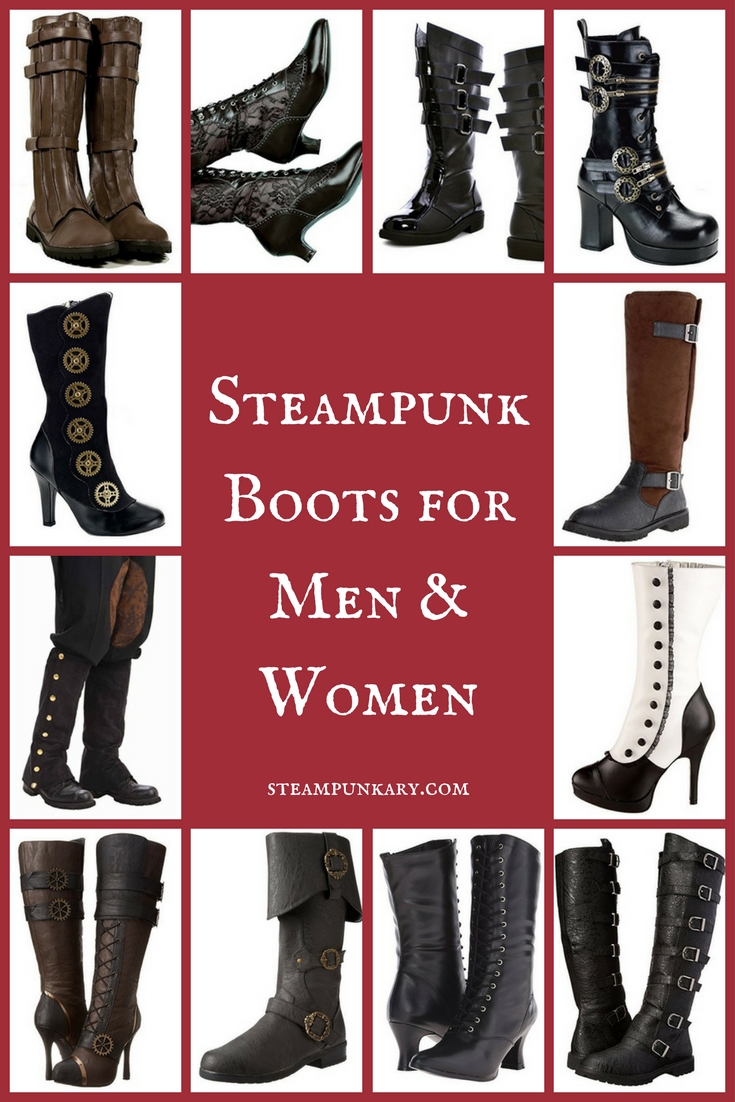 mens steampunk boots uk