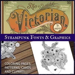 Steampunk Fonts & Graphics