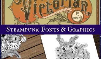 Steampunk Fonts & Graphics