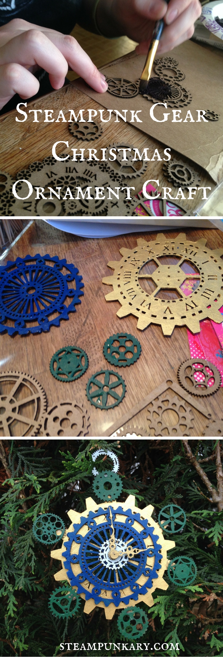 Steampunk Gear Christmas Ornament Craft