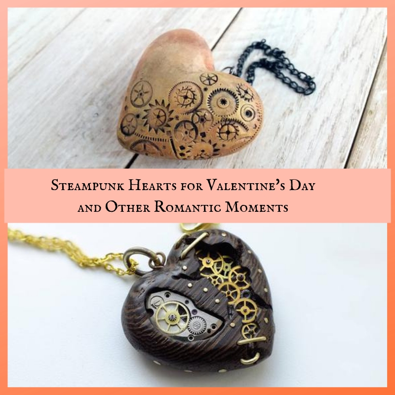 Steampunk Hearts for Valentine's Day Anniversary Wedding Romance