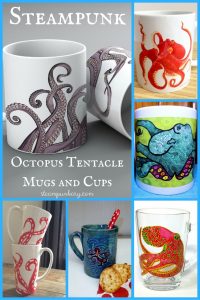 Laugh Out Loud Steampunk Octopus Tentacle Mugs and Cups