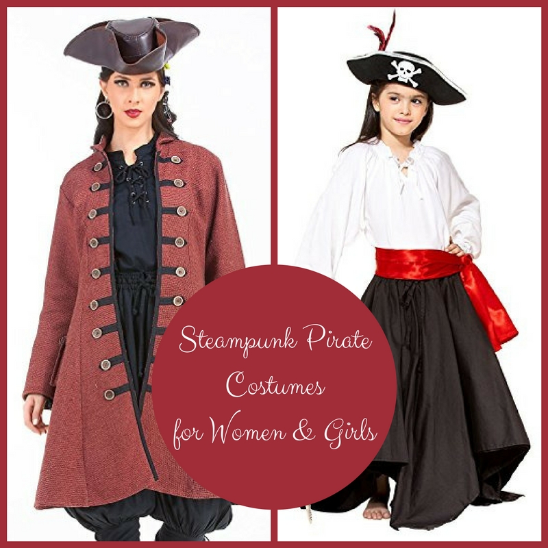 Steampunk Pirate Costumes for Women & Girls