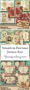 Printable Vintage & Steampunk Journal Kits