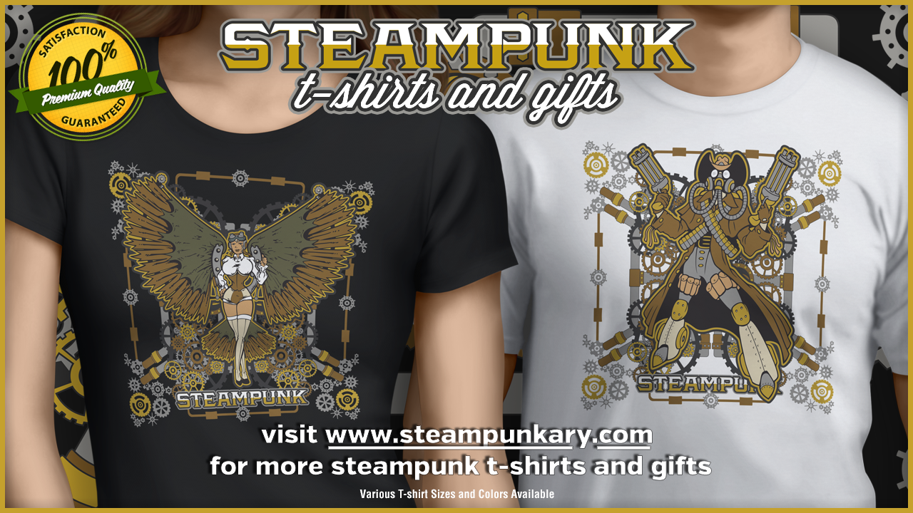 Unique Steampunk T-Shirts for Men, Women & Youth