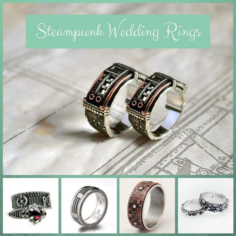Steampunk Wedding Rings for Men and Women