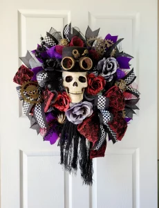 Steampunk Halloween Wreaths for Your Front Door