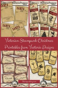 Victorian Steampunk Christmas Printables from Vectoria Designs
