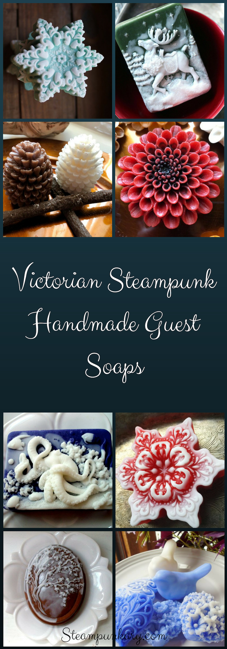 Victorian Steampunk Handmade Guest Soaps