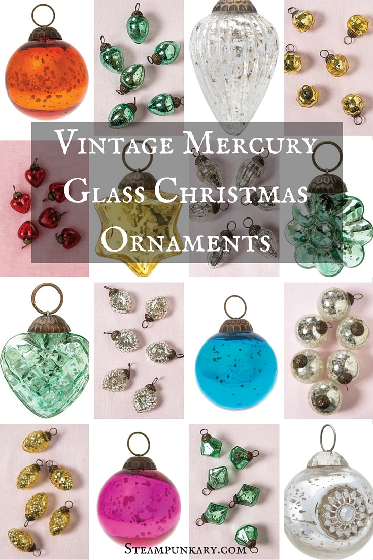 Vintage Mercury Glass Christmas Ornaments