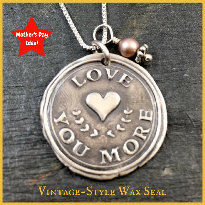Vintage-Style Wax Seal Necklaces are Ideal Gifts for Mother's Day