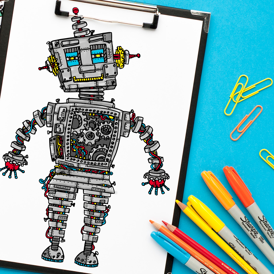 Steampunk Robot Printable