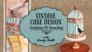 Vintage cake design sculpting and stenciling